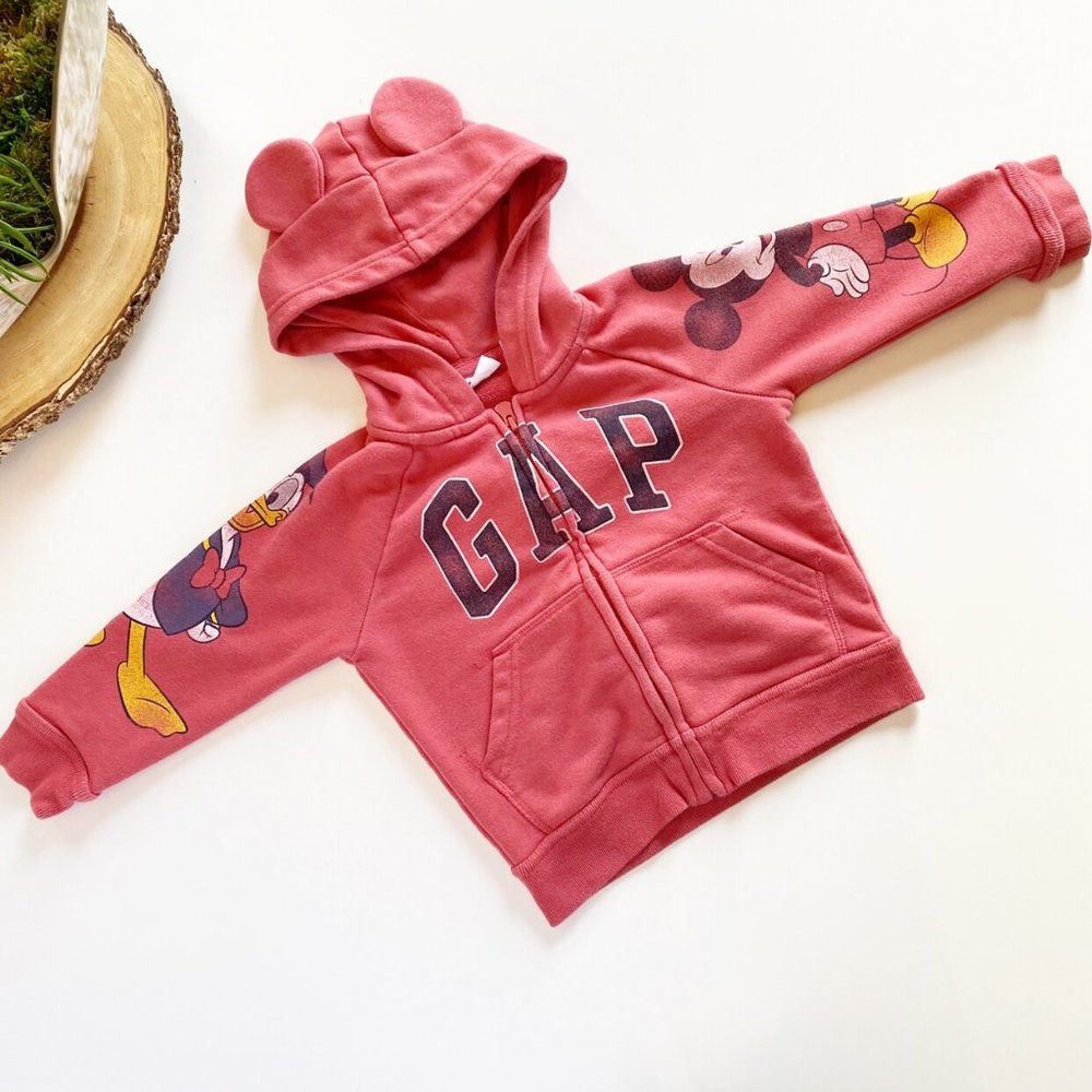 Gap X Disney Mickey Mouse & Donald Duck Hoodie Jacket | Size 2